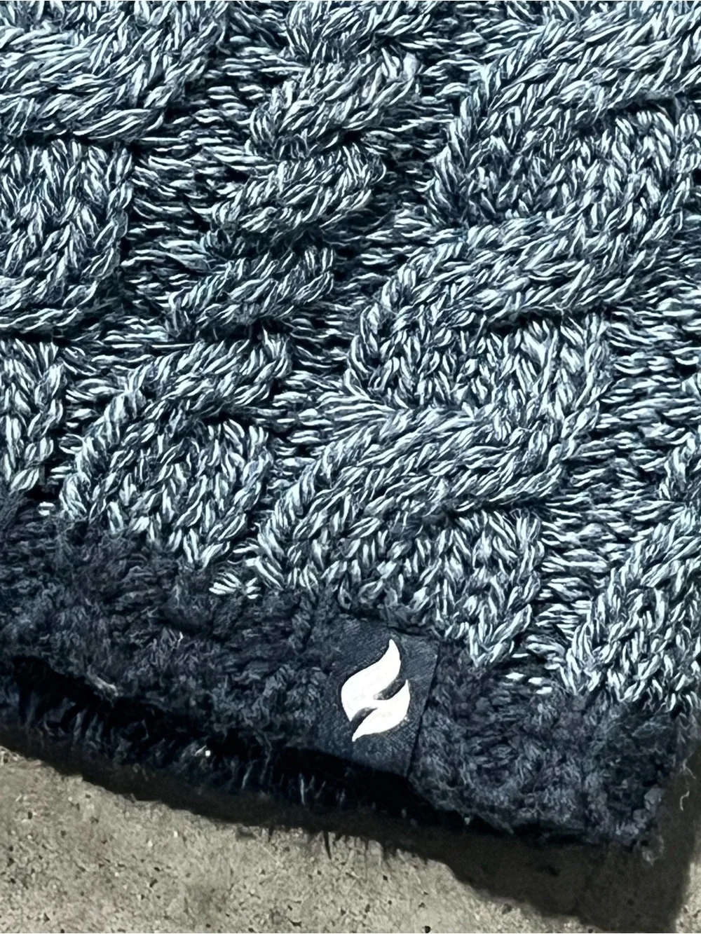 Heat Holders Kids Blue Knit Pom Beanie Hat kids 7-10year